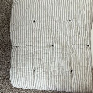Hearth & Hand Gray and White Striped Comforter and Shams